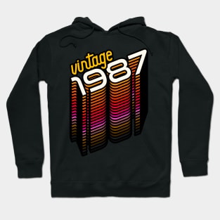 Vintage Made in 1987 ))(( Retro Birthday Year Gift Hoodie